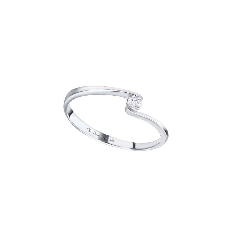 Joyas Diamberley | Anillo De Compromiso De Oro Blanco Y Diamante 1050