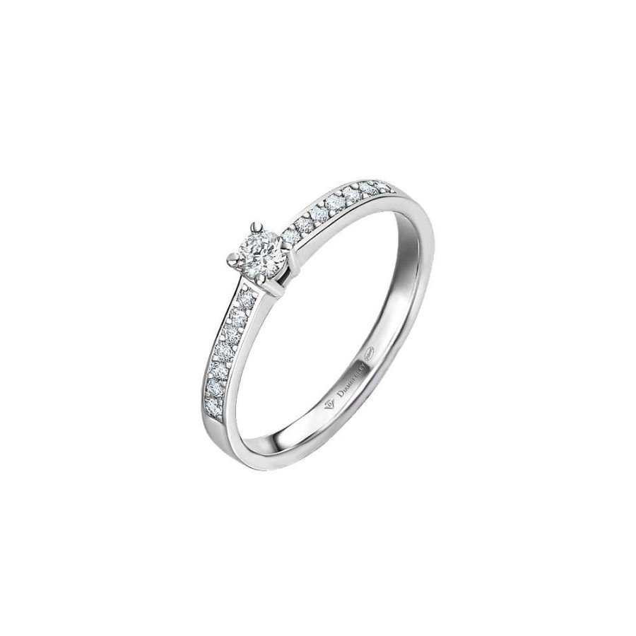 Joyas Diamberley | Anillo De Compromiso De Oro Blanco Y Diamantes 1015