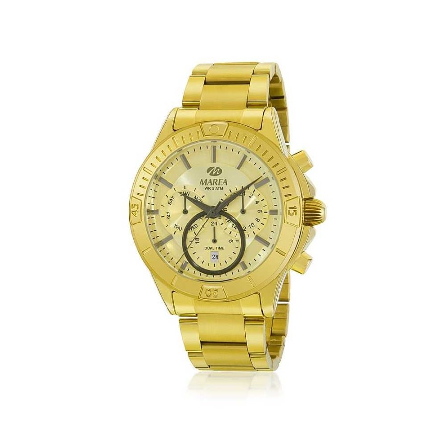 Relojes Marea | Reloj Marea Hombre Dual Time B54206/4 Dorado