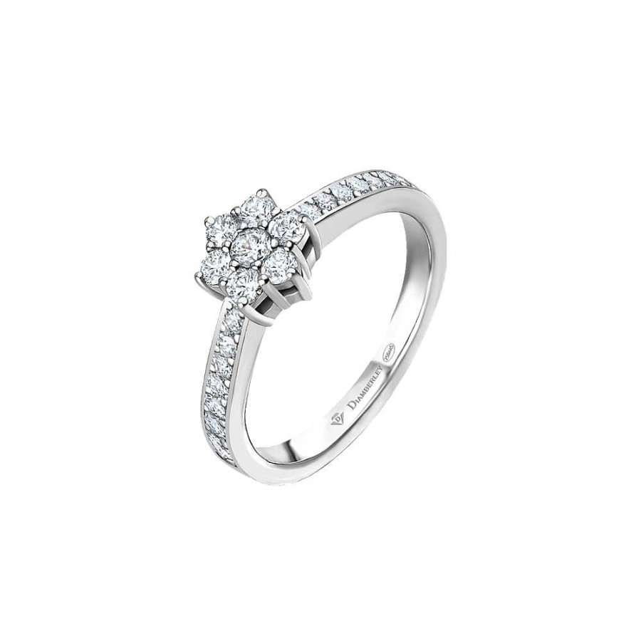 Joyas Diamberley | Anillo De Compromiso De Oro Blanco Y Diamantes 0,29 Ct 1113