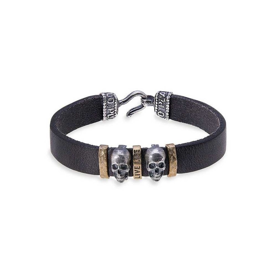 Joyas Platadepalo | Pulsera Platadepalo Skull Sb063X