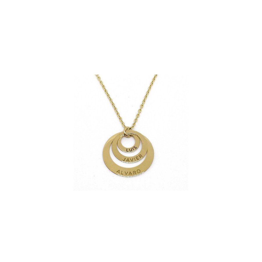 Joyas terrones | Collar Circulos Personalizado Oro 18K G860