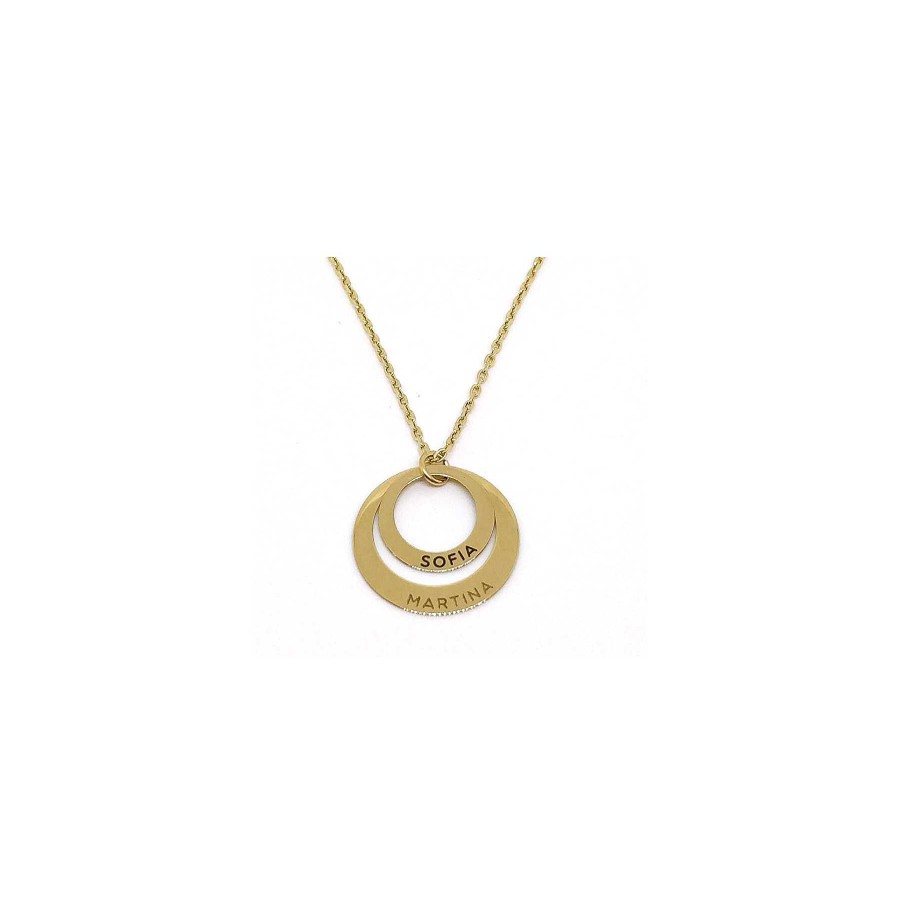 Joyas Joyas Terrones | Collar Circulos Personalizado Oro 18K G859