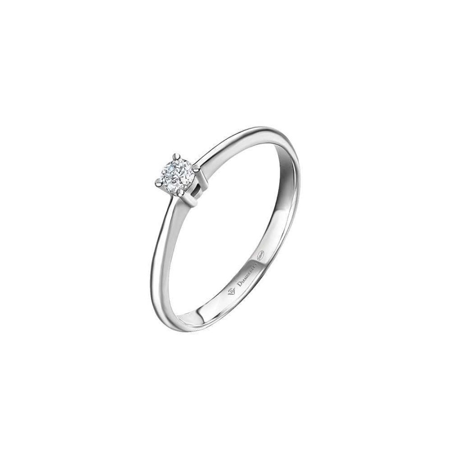 Joyas Diamberley | Anillo De Compromiso De Oro Blanco Y Diamantes 1014