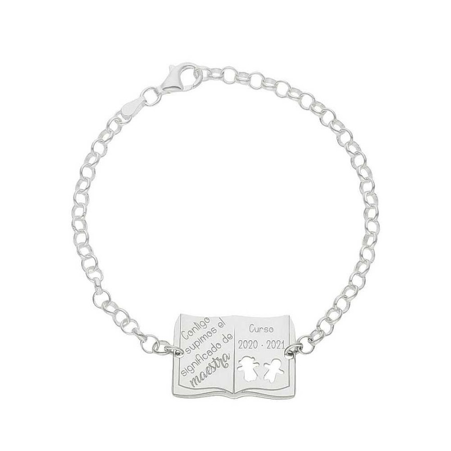 Joyas Joyas Terrones | Pulsera Profe Libro Personalizable Ag293