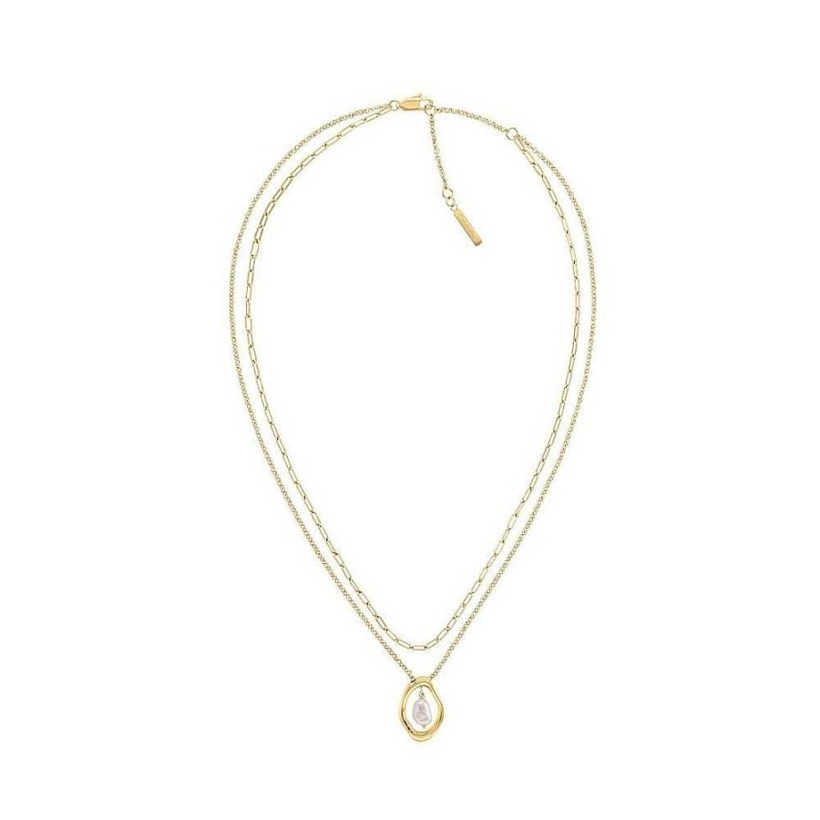 Joyas Calvin Klein | Collar Calvin Klein De Mujer 35000559 Dorado