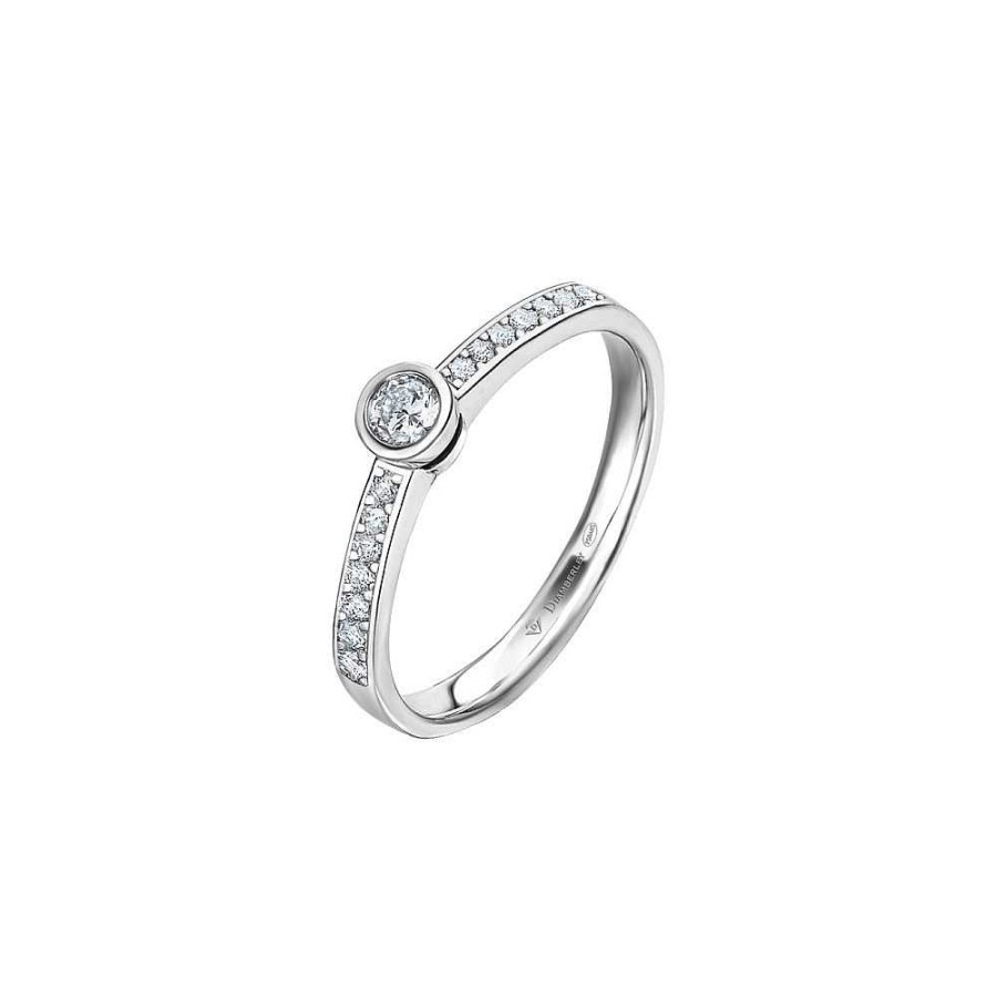 Joyas Diamberley | Anillo De Compromiso De Oro Blanco Y Diamantes 1011