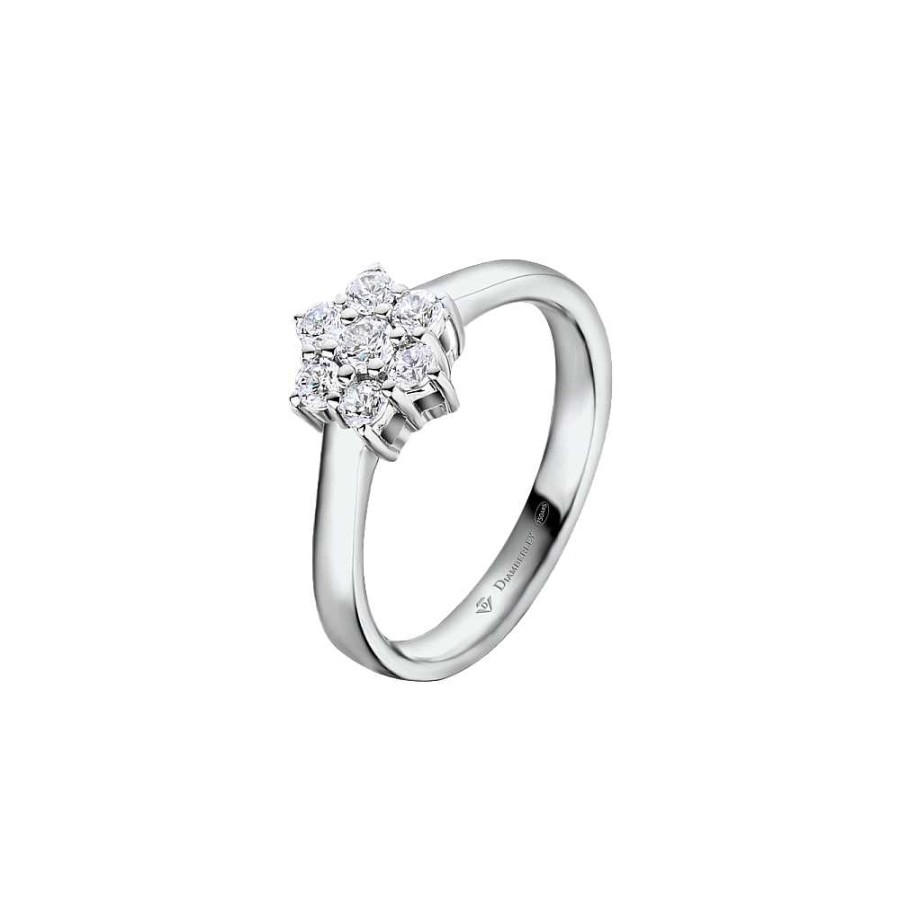 Joyas Diamberley | Anillo De Compromiso De Oro Blanco Y Diamantes 0,33 Ct 1112