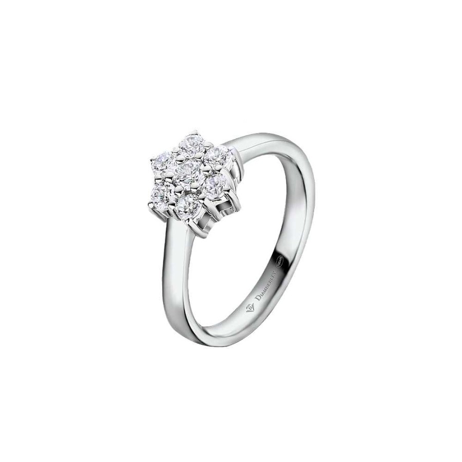 Joyas Diamberley | Anillo De Compromiso De Oro Blanco Y Diamantes 0,46 Ct 1112